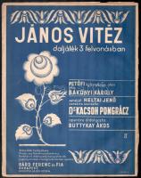 cca 1931 János vitéz daljáték 3 felvonásban. I-II. rész. Petőfi költeménye után írta: Bakonyi Károly...