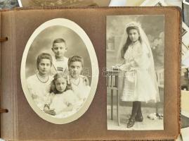 104 db fotó önállóan + 84 db albumban, vegyes méretben