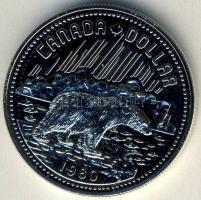 Kanada 1980. 1$ Ag "Jegesmedve" T:PL Eredeti díszdobozban!