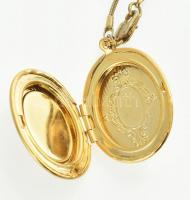 Kámea jellegű fényképtartós medál, láncon 45cm