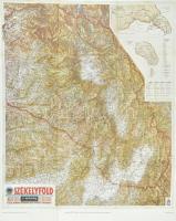 Székelyföld térképe, modern reprint, hajtva, 82,5x67 cm