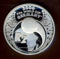 Dél-Afrika 2005. 2R Ag "Labdarúgó VB" T:PP Tanúsítvánnyal, ismertetővel!