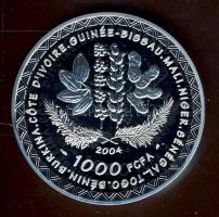 Nyugat-Afrikai Államok/Szenegál 2004. 1000Fr Ag "Labdarúgó VB" T:PP Ismertetővel!