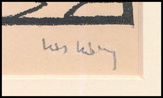 Kós Károly (1883-1977): Utcarészlet. Linómetszet, papír, utólagos jelzéssel, paszpartuban, 15×11 cm