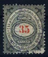 1901 DDSG Hajóraklevél díj piros számmal (EUR 200)