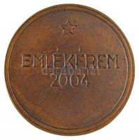 Pató Róza (1934-) 2004. "Kádár János 1912-1989 / Emlékérem 2004" kétoldalas, öntött bronz ...