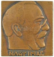 Beck András (1911-1985) DN Nagy Imre egyoldalas, öntött bronz plakett (69x66mm) T:2