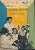1961 A védőoltás megóv a fertőző betegségektől, kisplakát/villamosplakát, ofszet, papír, 23,5×16,5 cm.