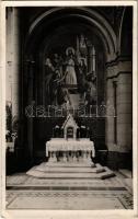 1941 Budapest IX. Ferencváros, Bakáts téri Assisi Szent Ferencről nevezett plébániatemplom Szent István oltára (festette Lotz Károly) (EK)