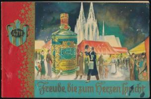 cca 1930 Kölnisch Wasser 4711, német nyelvű, színes, illusztrált kölni-, parfüm- és piperekatalógus, prospektus, a borító kissé sérült, 20x13 cm