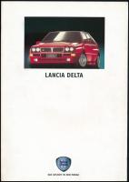 cca 1980-1990 Lancia Delta autó ismertető prospektusa, német nyelvű reklámkiadvány, színes képekkel gazdagon illusztrált