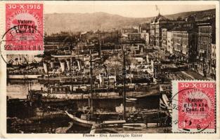 1920 Fiume, Rijeka; Riva Ammiraglio Rainer / port