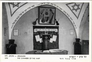 Mt. Zion, Jerusalem, The Chamber of the Harp. Judaica