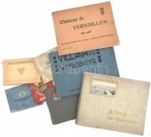 cca 1910-1920 8 db régi leporelló, városképes album (Salzburg, Genova, Salzkammergut, Gmunden, stb.)