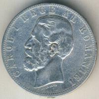 Románia 1883B 5L Ag I.Károly T:3 ph.