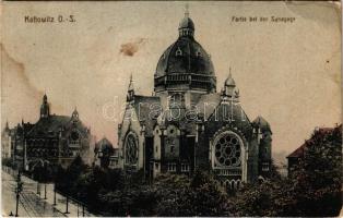 1920 Katowice, Kattowitz; Partie bei der Synagoge / synagogue (EB)