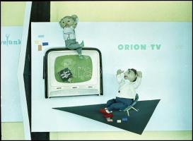 Orion televízió, színes reklám negatív, 6×9 cm