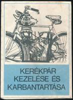 cca 1980 Csepel Művek kerékpár kezelési- és karbantartási útmutató, 16 p., kihajtható, lyukasztással