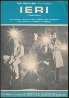 1974 The Beatles - Yesterday c. sláger kottája, olasz nyelven, 4 p. / The Beatles - Yesterday (Ieri) sheet music in Italian, 4 p.