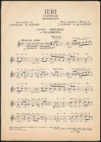 1974 The Beatles - Yesterday c. sláger kottája, olasz nyelven, 4 p. / The Beatles - Yesterday (Ieri)...