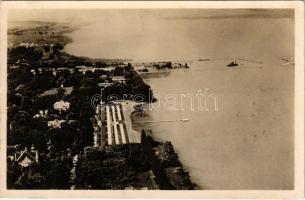 1932 Siófok, strand és hajóállomás. M. kir. állami térképészet légi felvétele 5.