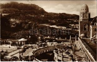 Budapest XI. Szt. Gellért hullámfürdő terasza, Gundel. Csiky Foto