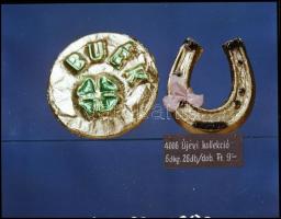 Édesipari termékeket bemutató színes fotónegatív, 10 db, 6×9 cm