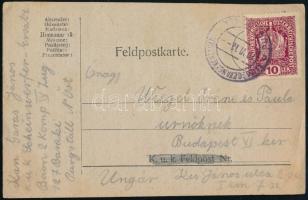 1918 Tábori lap hadifogoly táborból / Postcard from POW-camp KRIEGSGEFANGENENLAGER PURGSTALL c - Budapest