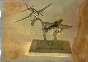 Stuka zuhanóbombázó repülő asztali modellek, üvegnegatív, 6×9 cm