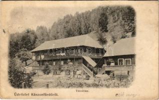 1917 Kászonfürdő, Kászonjakabfalva, Baile Casin; Töltőház. Bogdán F. fényképész kiadása / spa, mineral water spring, bottling house (r)