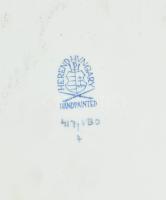 Herendi Viktória mintás süteményes tál, 2db, kézzel festett, jelzett, kopásnyomokkal, 31x24cm