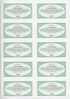 Budapest 1995. "SZEVIKI Szerves Vegyipari Kutató Intézet Részvénytársaság" névre szóló rés...