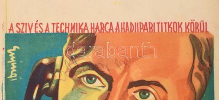 Vigyázat! Kém! (Achtung! Feind hört mit!). Moziplakát (filmplakát, rácsplakát), 1940. Terra, Ufa. Un...