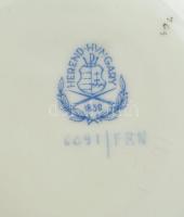 Herendi BFR (BOUQUET de FRUITS) gyümölcs mintás nagy bonbonier, jelzett, kopott, rózsán apró lepatta...