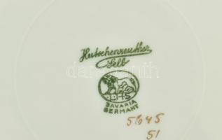 Hutschenreuter aranyozott nagy kínáló tál, matricás, hibátlan, jelzett, d: 33 cm