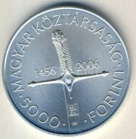 2006. 5000Ft Ag "Nándorfehérvár" T:BU Csak 2500db! Tanúsítvánnyal!
