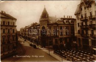 1926 Szombathely, Király utca, Hotel Kovács szálloda, étterem és cukrászda, Mezőgazdasági Takarék és Hitelbank Rt. (EK)