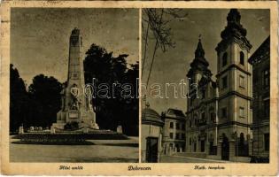 1944 Debrecen, Hősök szobra, emlékmű, Római katolikus templom (EB)