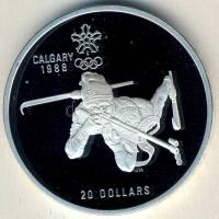 Kanada 1986. 20$ Ag "Téli olimpia-biatlon" T:PP