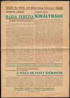 1938 Grill Károly Könyvkiadóvállalata, újdonságok ismertetője, 1938 tavasz, könyvismertető prospektu...