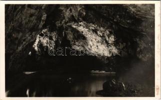 1939 Aggteleki cseppkőbarlang, Földalatti tó. Kessler Hubert dr. felvétele (fl)