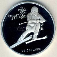 Kanada 1985. 20$ Ag "Téli olimpia-síelés" T:PP