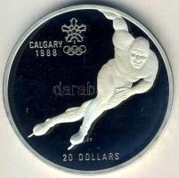 Kanada 1985. 20$ Ag "Téli olimpia-gyorskorcsolya" T:PP
