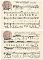 4 db RÉGI kottás motívum képeslap / 4 pre-1945 music sheet motive postcards