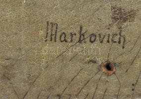 Markovich jelzéssel: Naplemente. Olaj, karton, 50×40 cm