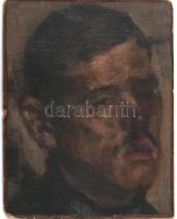 Lakatos Artúr (1880-1968): Férfi portré. Olaj, vászon, kartonra kasírozva, jelezve balra lent, 26×21 cm