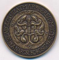 Tóth Sándor (1933-) 1992. "A hét vezér sorozat - Álmos vezér" bronz emlékérem (42,5mm) T:1...