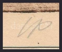 VP(?) jelzéssel: Warszawa (Varsó). Rézkarc, papír, paszpartuban, 12x8,5 cm