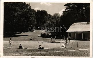 1941 Radvány, Strand, fürdőzők (EK)