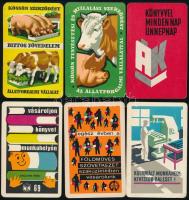 cca 1960-1970 Reklámos kártyanaptárak, 12 db